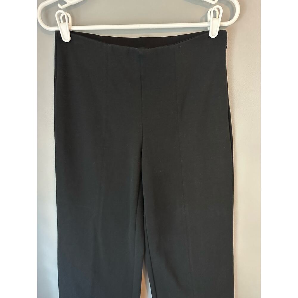 J. Crew Cropped Wide Leg Black Pants Side zip with elastic waistband - Picture 2 of 7